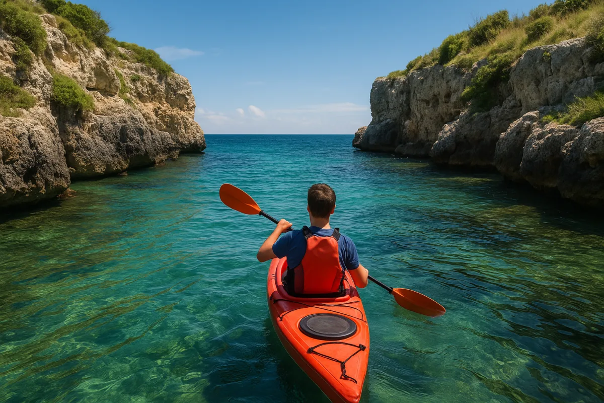 Escursioni in kayak in Puglia: dove andare per pagaiare tra natura incontaminata e silenzi rari